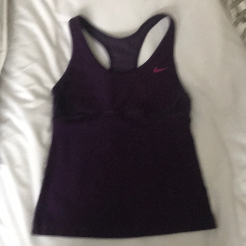 Nike top with bra inset